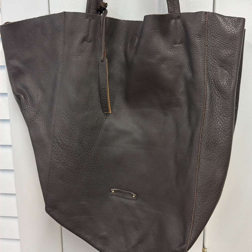 NWT Dark Brown Leather Tote Bag from Linea Pelle - Picture 2 of 4